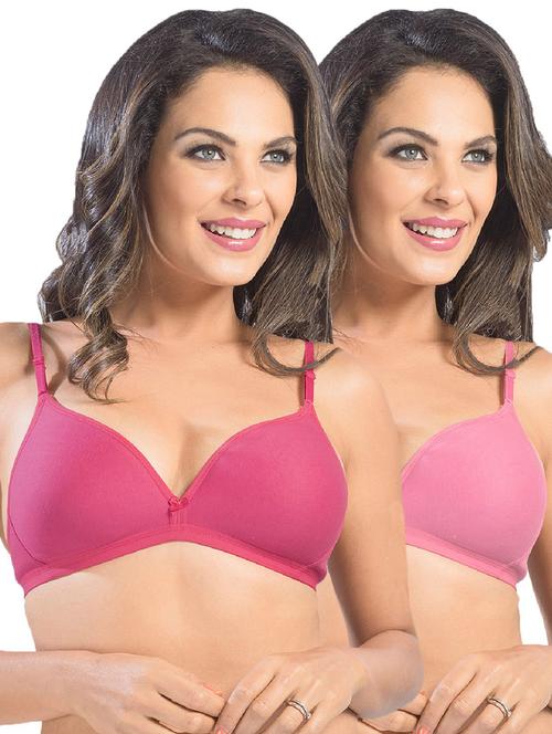 women pack of 2 solid bra combo - 19140439 - Very Small Image - 1