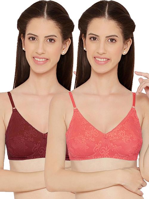 pack of 2 solid regular bra  - 19140453 - Very Small Image - 1