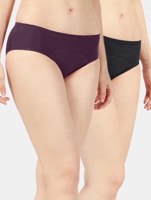 women solid cotton hipster panty combo - 19141276 - Very Small Image - 1