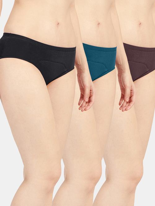 women solid cotton hipster panty combo - 19141285 - Very Small Image - 1