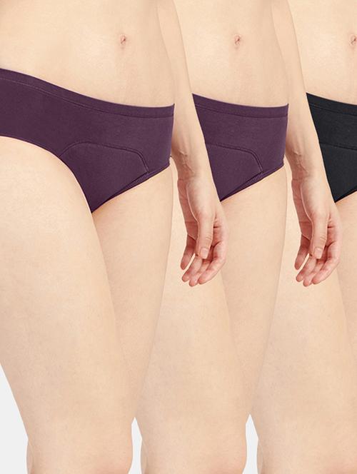 women solid cotton hipster panty combo - 19141486 - Very Small Image - 1