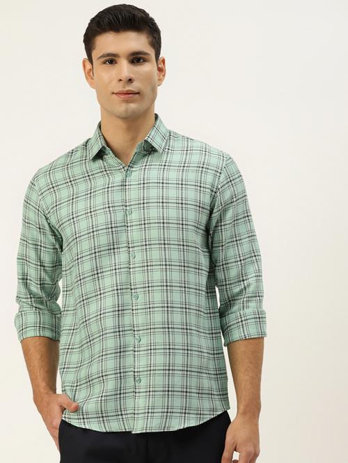 mens checks casual shirt - 19143509 - Very Small Image - 1