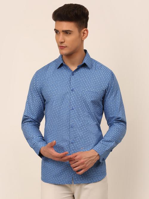 mens printed casual shirt - 19143601 - Very Small Image - 1