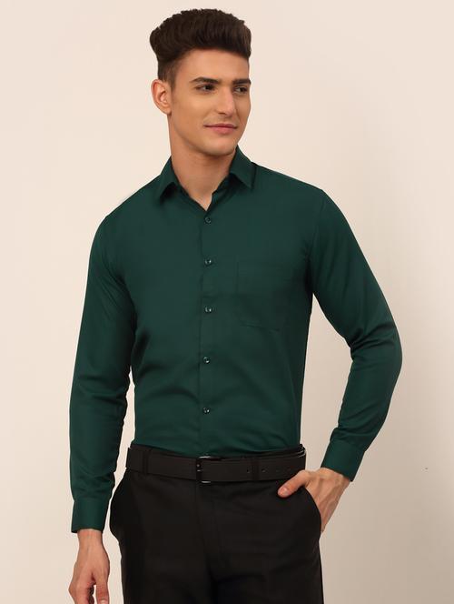 green cotton formal shirt - 19144085 - Very Small Image - 1