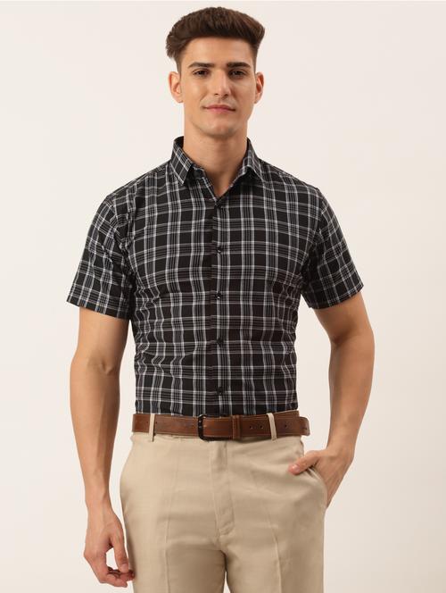 mens checks formal shirt - 19144455 - Very Small Image - 1