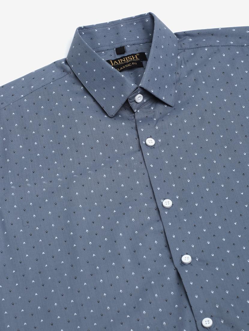 mens micro print formal shirt - 19144584 - Standard Image - 4
