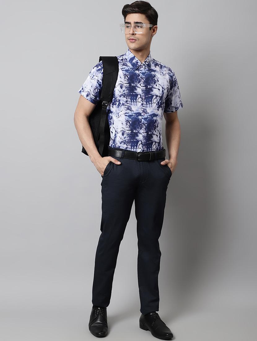 mens printed formal shirt - 19144597 - Zoom Image - 4