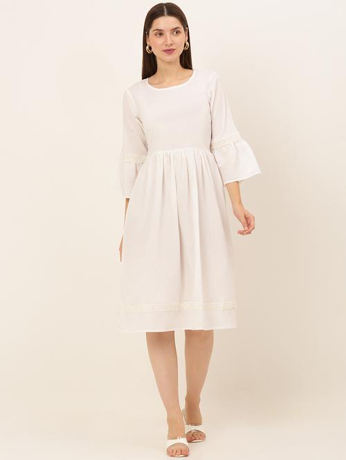 women's fit & flare knee length dress - 19145031 - Very Small Image - 1