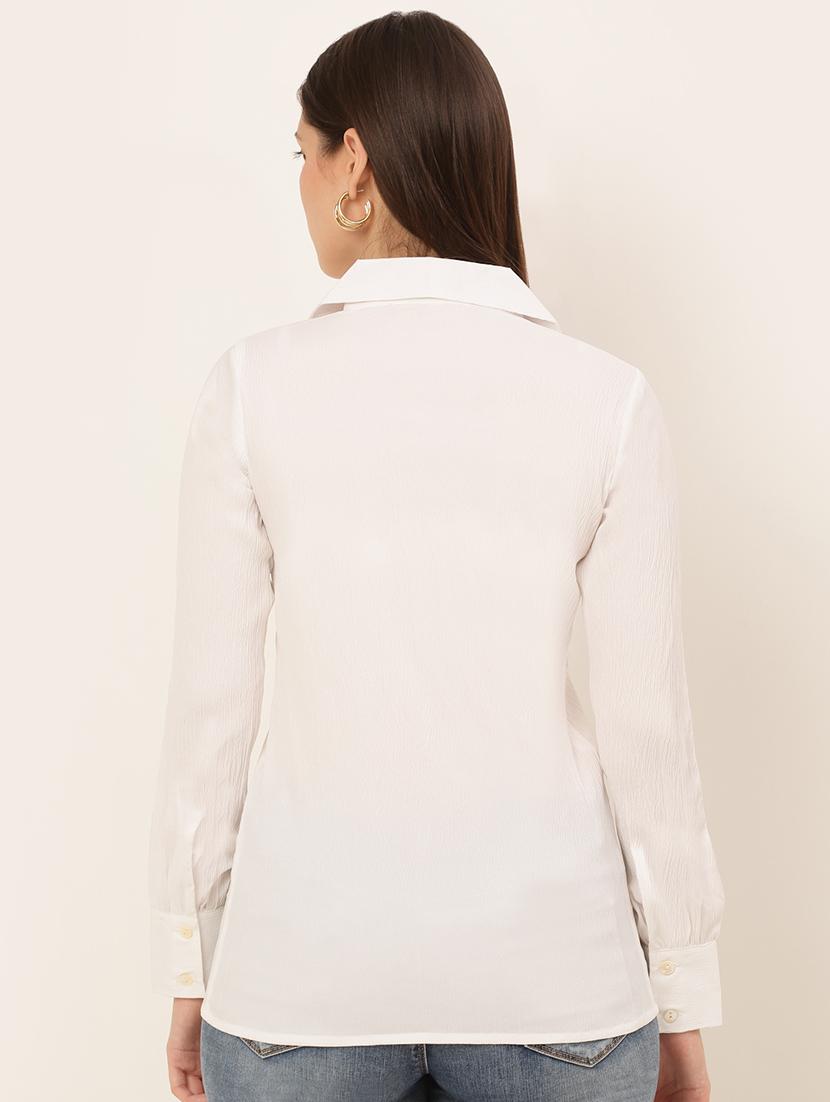 long sleeved solid regular shirt - 19145305 - Standard Image - 2