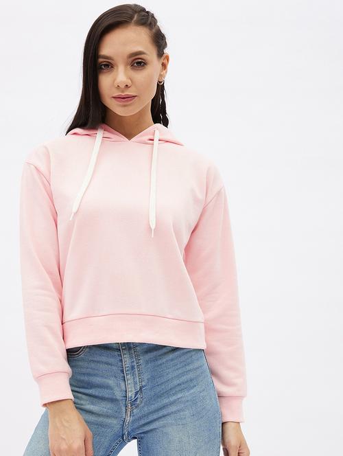 hooded neck solid sweatshirt  - 19145572 - Very Small Image - 1