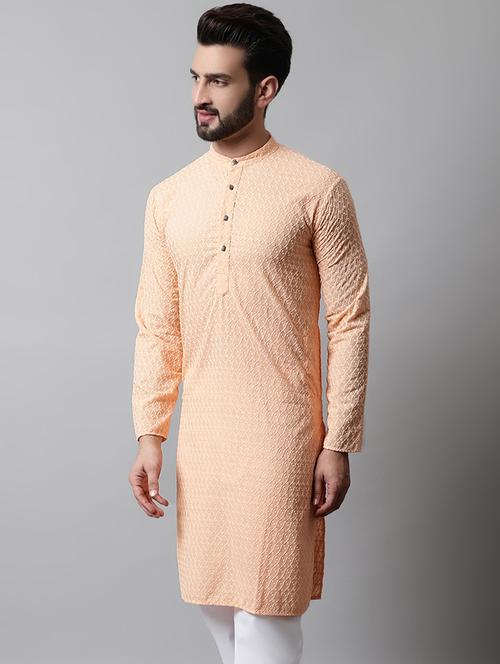 men's embroidered cotton kurta pajama sets  - 19145911 - Very Small Image - 1