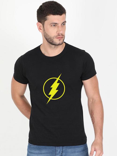 men round neck chest printed t-shirt - 19147057 - Very Small Image - 1