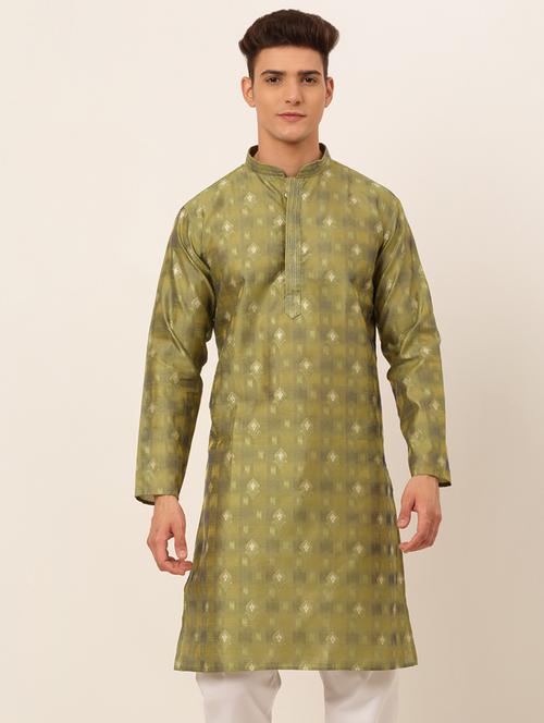 Mandarin Neck Embroidered Work Straight Kurta - 19147996 - Very Small Image - 1