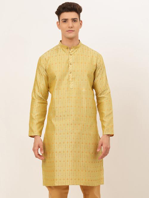 mandarin neck embroidered work straight kurta - 19148019 - Very Small Image - 1