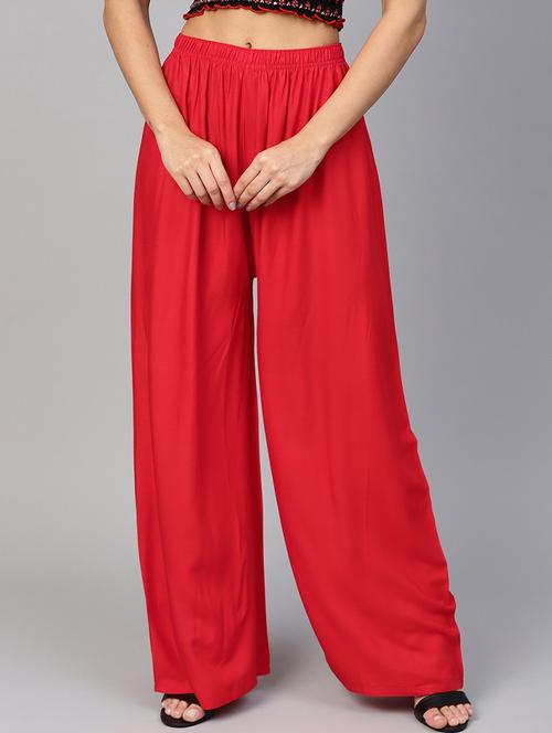 mid rise solid palazzo - 19148868 - Very Small Image - 1