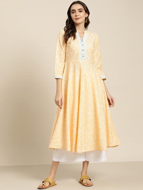 women's flared kurta - 19149844 - Very Small Image - 1