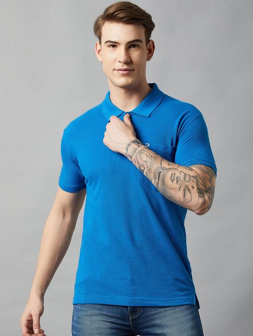blue cotton t-shirt - 19155729 - Very Small Image - 1