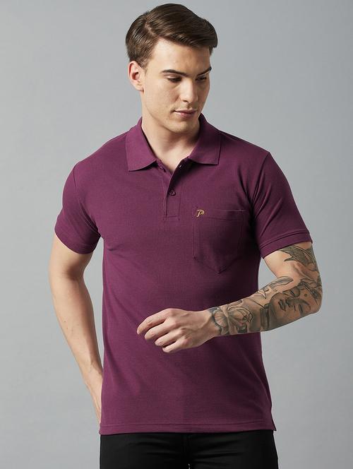 maroon cotton t-shirt - 19155732 - Very Small Image - 1