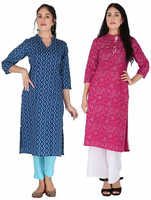 women's straight kurta - 19158246 - Very Small Image - 1