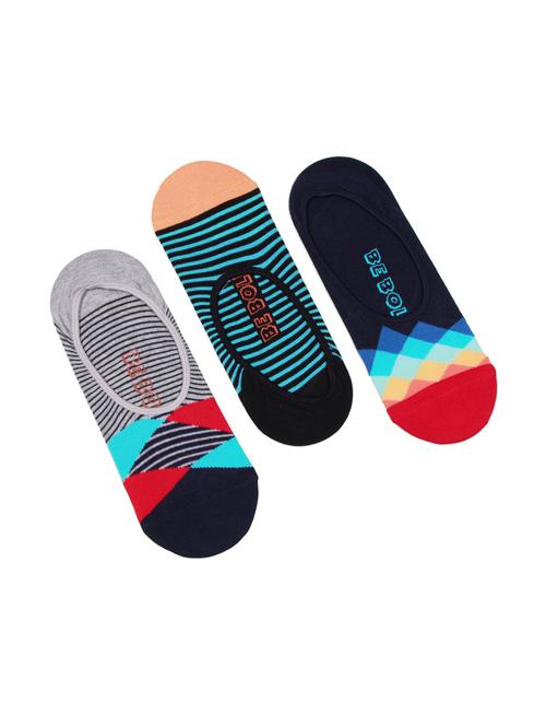 pack of 3 multi colored ankle length sock - 19159398 - Very Small Image - 1