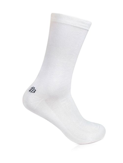 white solid self design socks - 19159529 - Very Small Image - 1