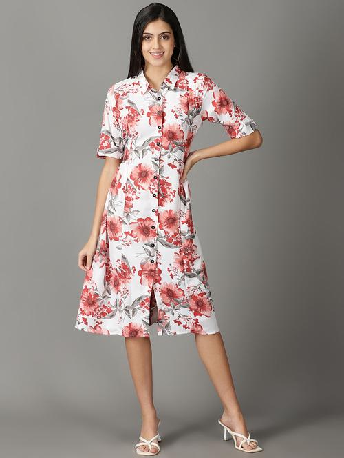 women's shirt floral dress - 19159812 - Very Small Image - 1