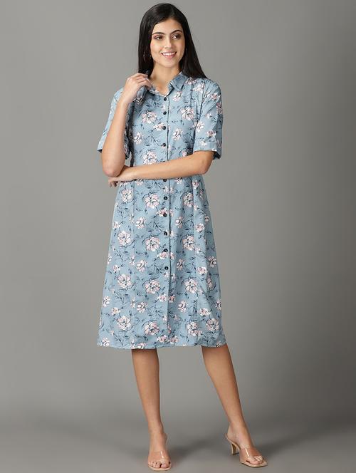 women's shirt floral dress - 19159813 - Very Small Image - 1