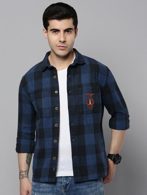 mens checks casual shirt - 19159930 - Very Small Image - 1