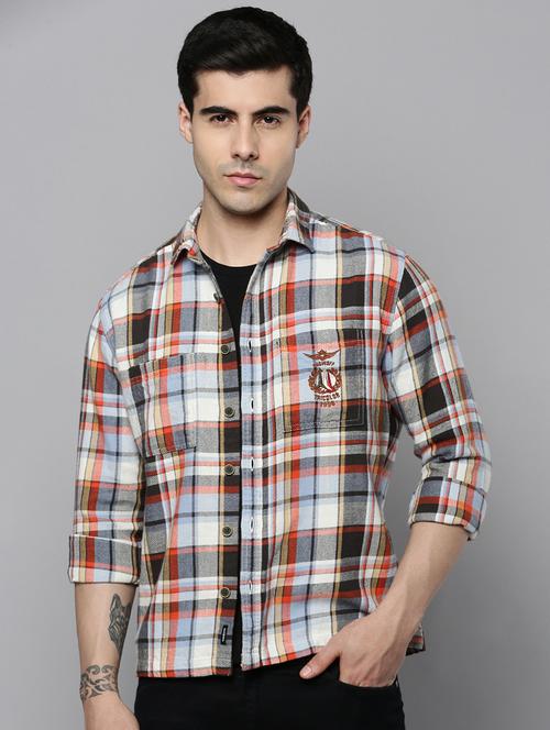mens checks casual shirt - 19159932 - Very Small Image - 1