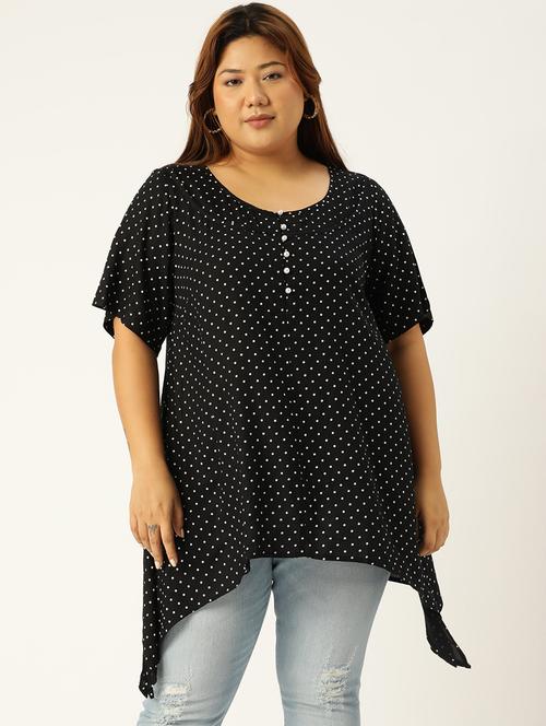 women's asymmetric round neck top - 19160415 - Very Small Image - 1