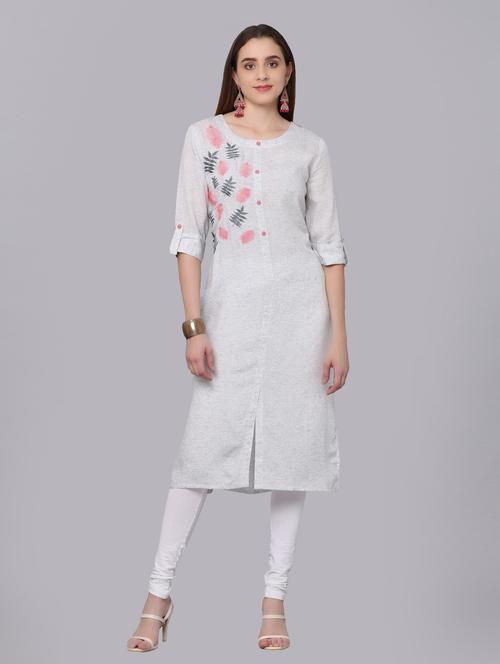women's front slit kurta - 19160609 - Very Small Image - 1