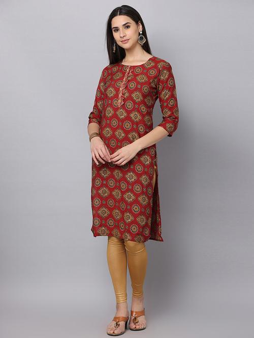 Women's Straight Kurta - 19160635 - Very Small Image - 1