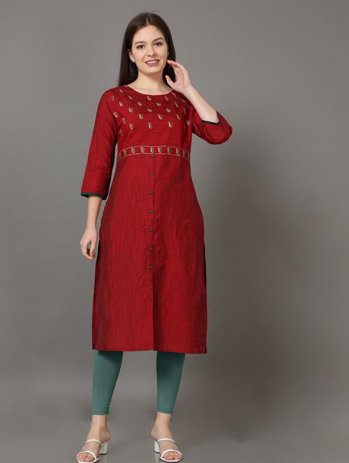 women's front slit kurta - 19160805 - Very Small Image - 1