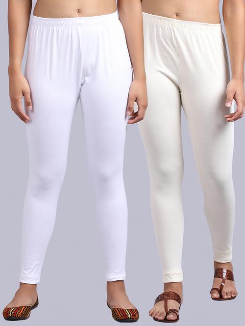 set of 2 cotton lycra legging - 19161538 - Very Small Image - 1