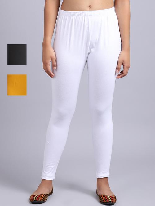 pack of 3 solid leggings - 19161672 - Very Small Image - 1