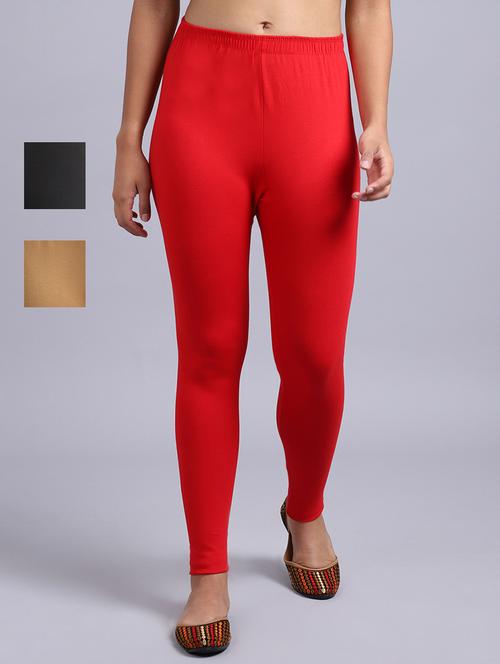 pack of 3 solid leggings - 19161688 - Very Small Image - 1