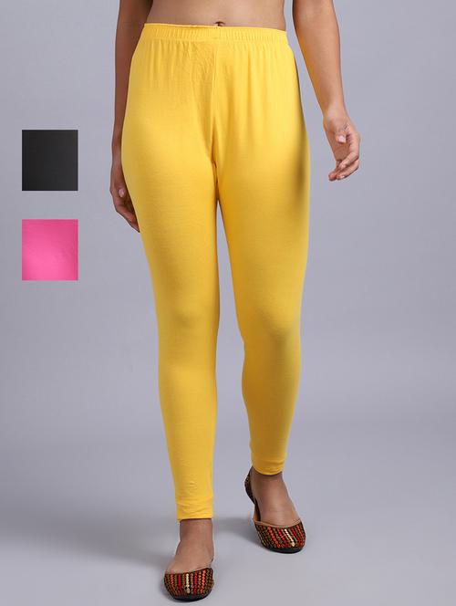 pack of 3 solid leggings - 19161720 - Very Small Image - 1