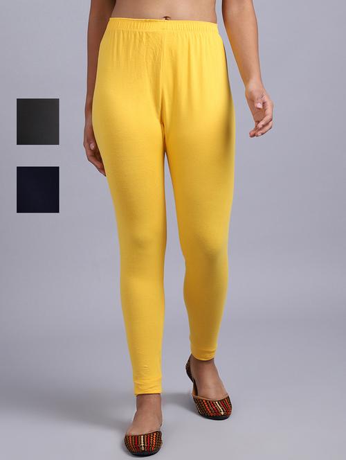 pack of 3 solid leggings - 19161723 - Very Small Image - 1