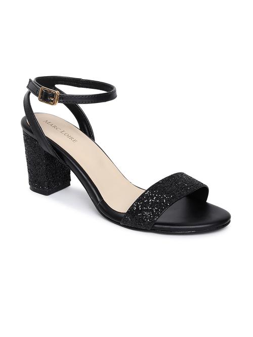black synthetic back strap sandals - 19163817 - Very Small Image - 1