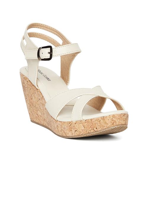 women beige ankle strap wedge - 19164320 - Very Small Image - 1