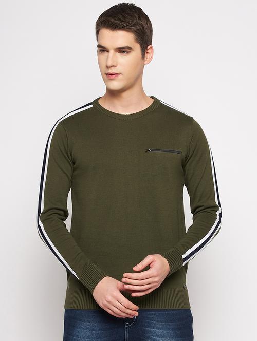 round neck solid pullover - 19164835 - Very Small Image - 1