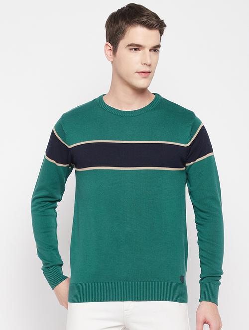 round neck solid pullover - 19164838 - Very Small Image - 1