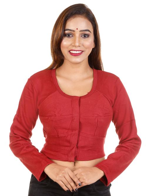 red cotton regular blouse - 19166025 - Very Small Image - 1