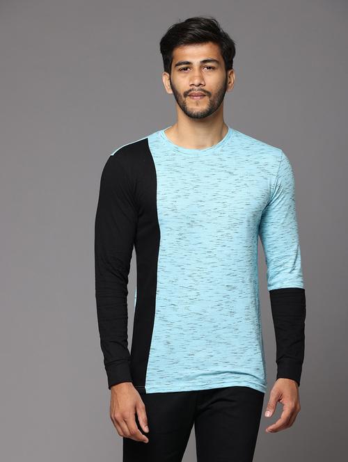 round neck color block t-shirt  - 19167322 - Very Small Image - 1