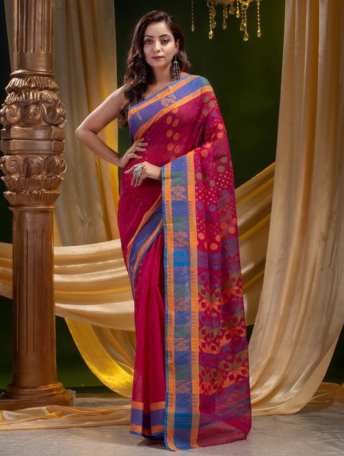 women's self design magenta colored saree - 19167553 - Very Small Image - 1