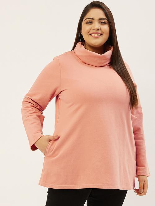 pink cotton blend plus sweatshirt - 19167561 - Very Small Image - 1