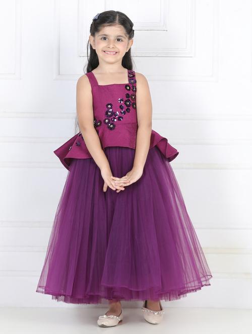 purple net frock - 19169239 - Very Small Image - 1