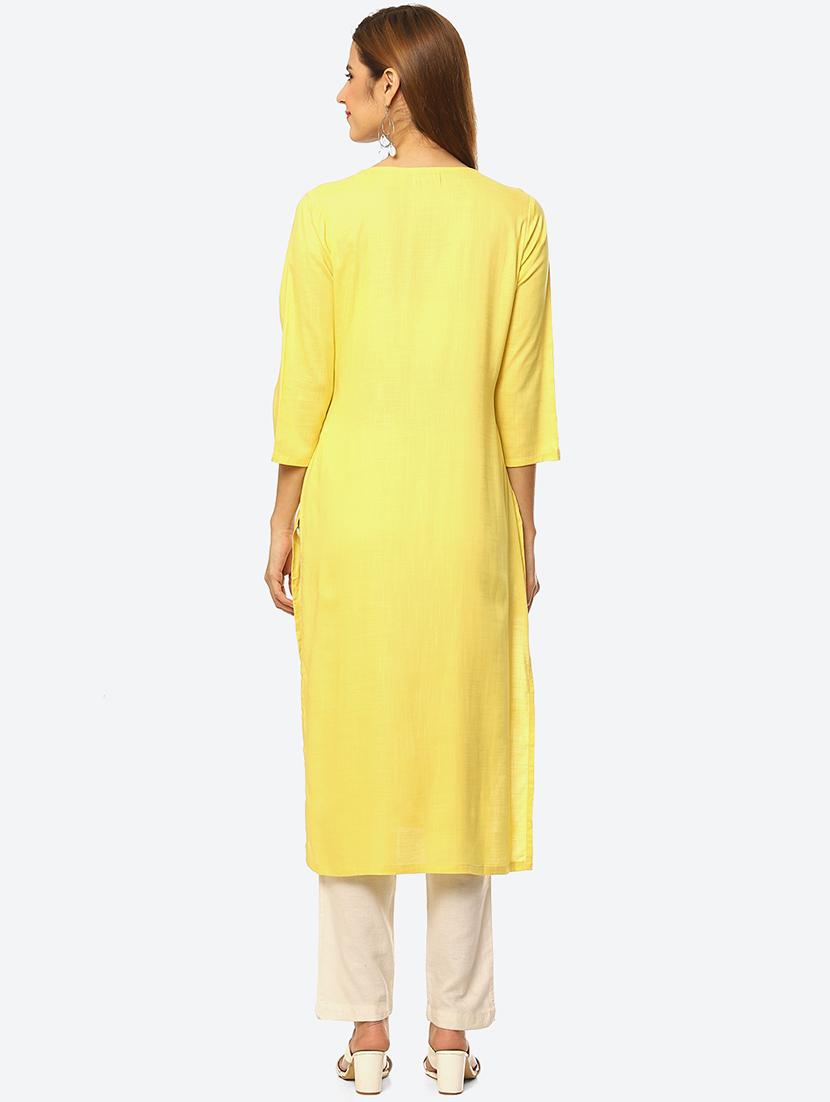 women's straight kurta - 19169442 - Zoom Image - 3