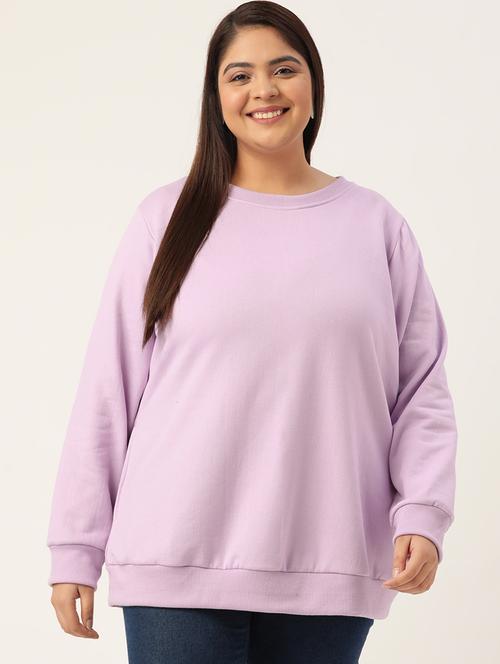 round neck solid plus sweatshirt - 19169465 - Very Small Image - 1