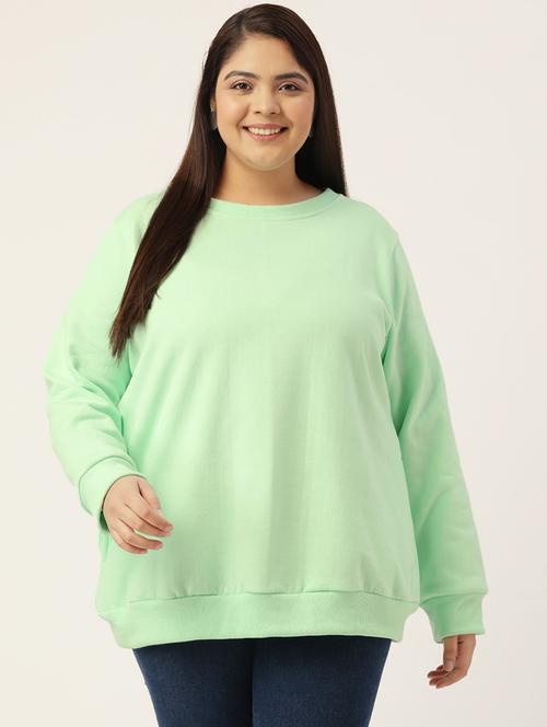 round neck solid plus sweatshirt - 19169466 - Very Small Image - 1